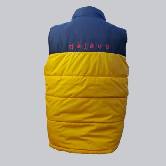 Dejavu Puffer Sporty Vest- Color Block Blue/Yellow- Size 14 Youth (Small… - Picture 2 of 16